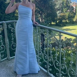 Amsale Cecelia Bridesmaid Dress in Ice